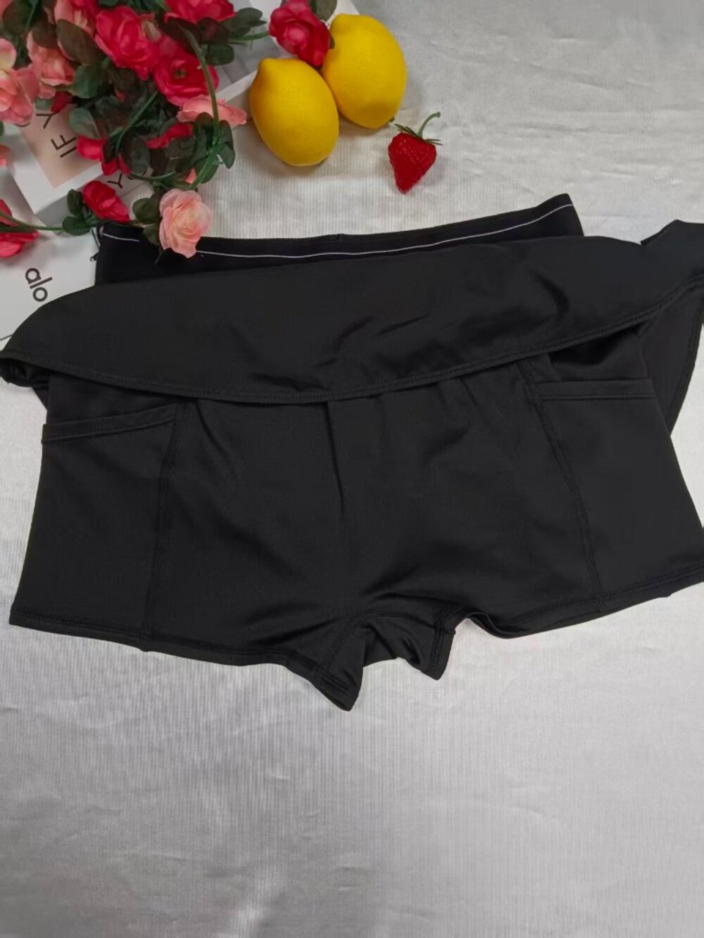 Black🍒🌺Alo Yoga Match Point Tennis Skirt Flirty,Court-to-Street,Versatile,NWT - Picture 6 of 8